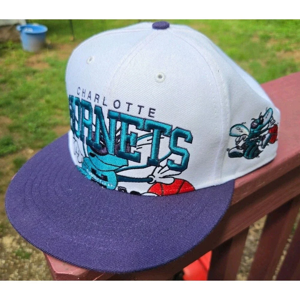 Vintage Charlotte Hornets Snapback Hat 47 Brand Hardwood Classics NBA